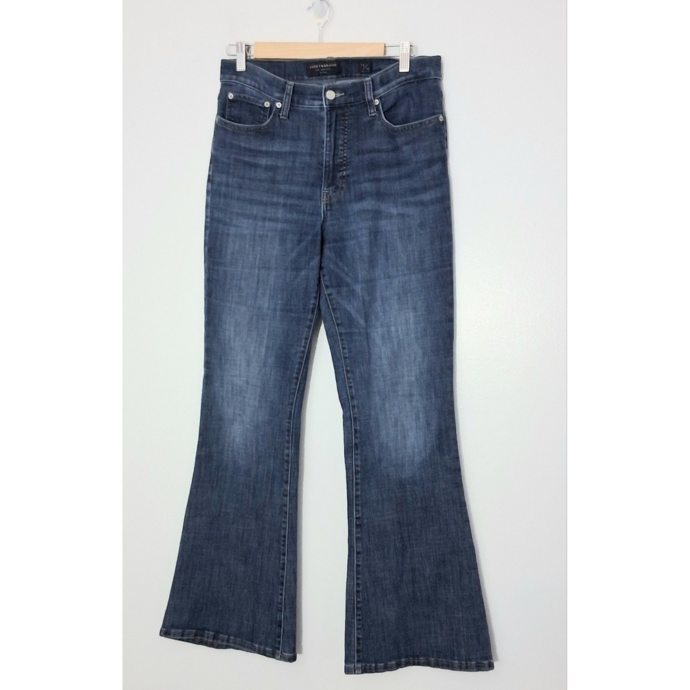 Lucky Brand Jeans Womens Size 10 High Rise Flare Stevie Med Wash Boho Y2K Hippie